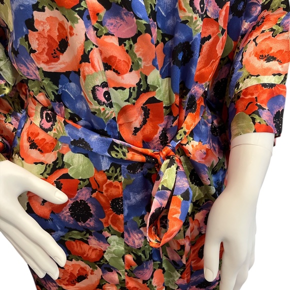 Vintage Victoria’s Secret Gold Label Short Floral Kimono Robe S - Picture 5 of 7